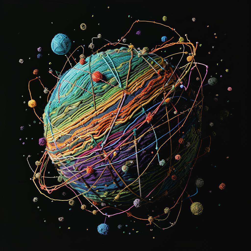 Yarn art style planet